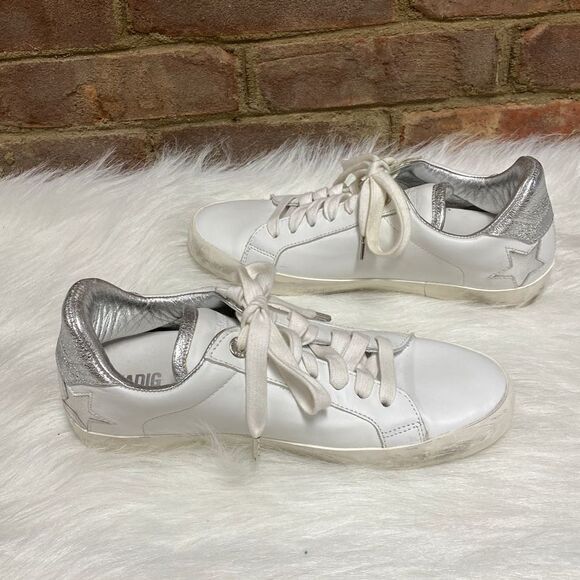 Zadig & Voltaire White Leather Multi Star Sneaker Size 38 - Picture 5 of 9